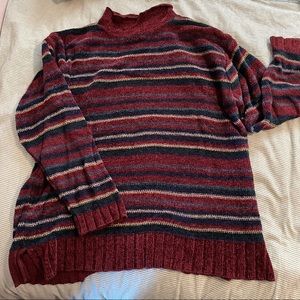 Vintage striped sweater, with turtleneck